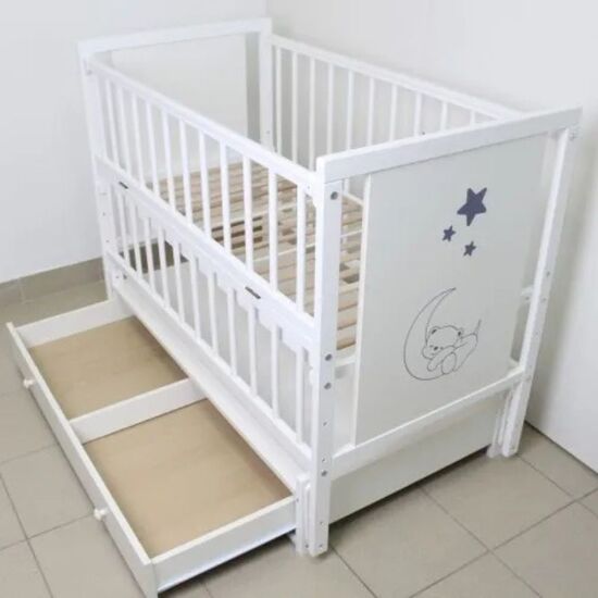 Кроватка KUZEA Urs с ящиком (белый), изображение 4