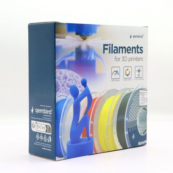 Filament pentru imprimantă 3D Gembird High Speed ABS Filament, Black