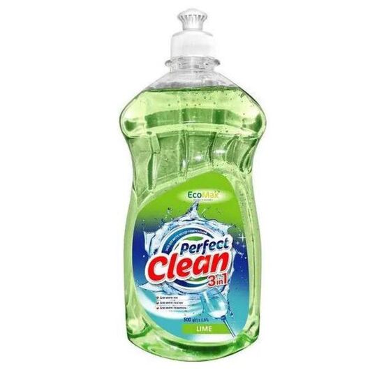 Detergent pentru spalat vase ECOMAX Perfect Clean Lime, 3 in 1, 500 ml