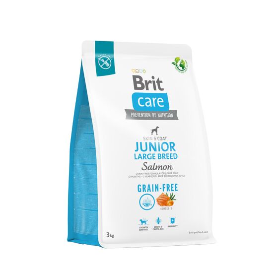 Сухой корм для собак крупных пород BRIT GF Junior, с лососем и картофелем, 3 кг