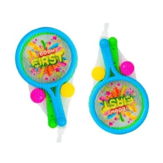 Set de rachete de tenis din plastic cu 2 mingi Jiadihong NL005-3B, culori diferite, ZJA029525