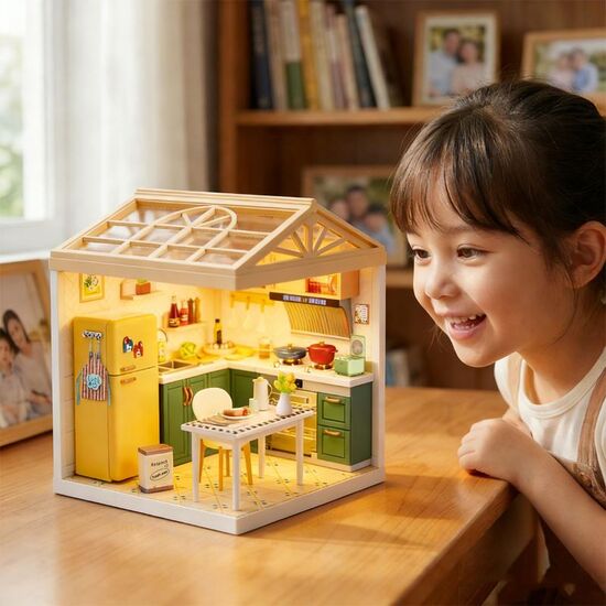 Конструктор Mini House 8005, Interior Mini Кухня, со светом, изображение 8