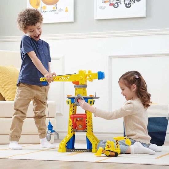 Игровой набор RUBBLE & CREW Barkyard Playset с большой светящейся башней-краном, изображение 2