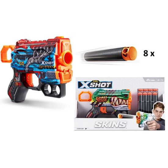 Blaster X-SHOT Skins Menace Gun cu 8 cartuse, 4 image