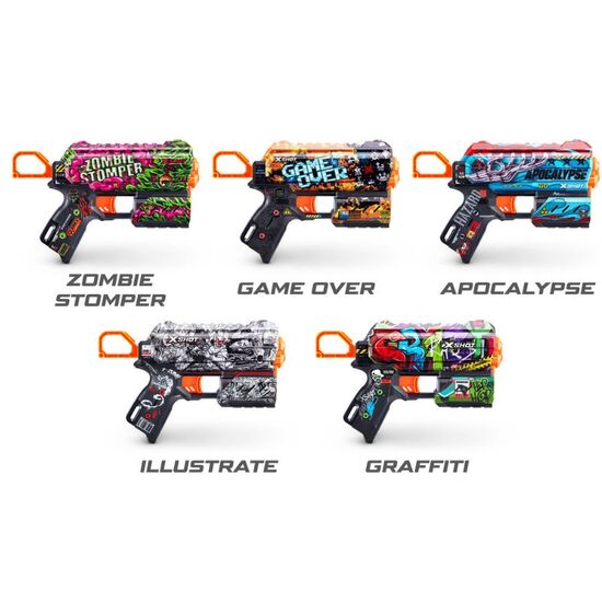 Blaster X-SHOT Skins Flux Gun cu 8 cartuse, 3 image
