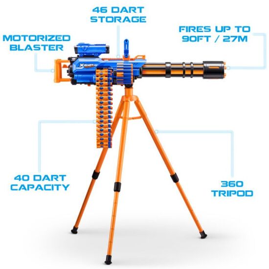 Blaster X-SHOT Insanity Motorized Rage Fire cu 72 cartuse, 6 image