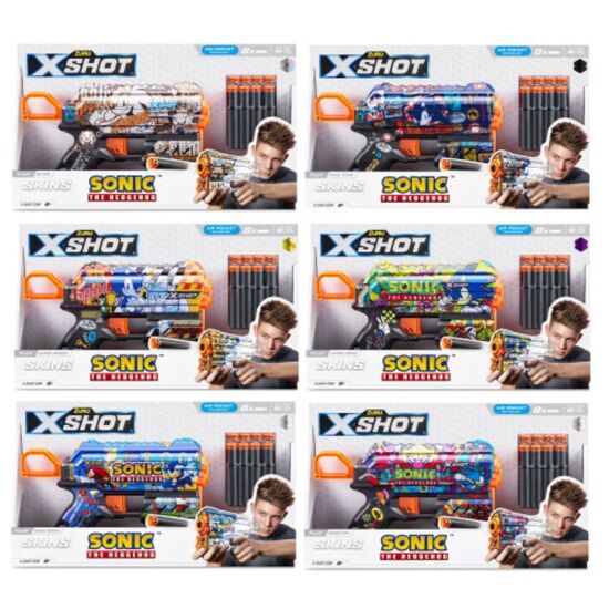 Jucarie pistol X-SHOT Skins Flux Sonic S1 cu 8 cartuse, 7 image