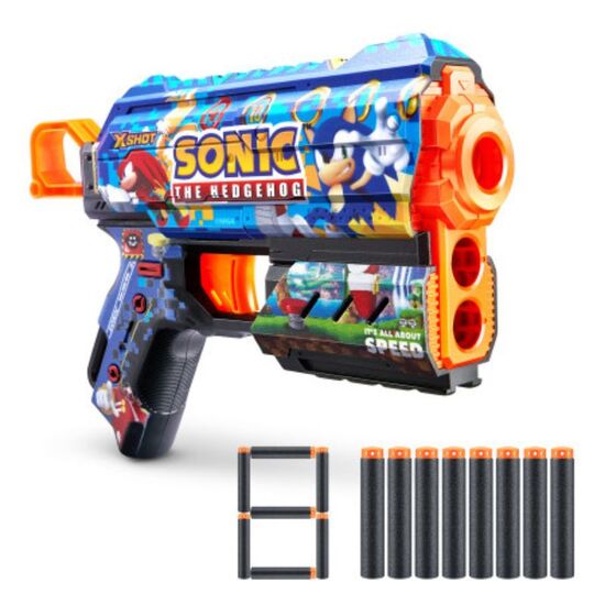 Jucarie pistol X-SHOT Skins Flux Sonic S1 cu 8 cartuse, 6 image