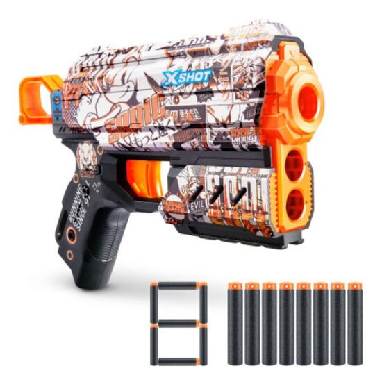 Jucarie pistol X-SHOT Skins Flux Sonic S1 cu 8 cartuse, 2 image