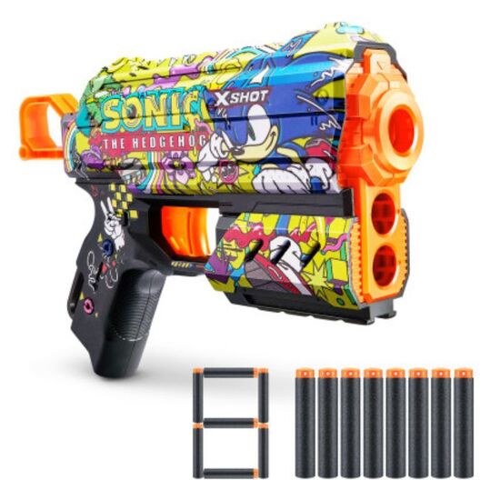Jucarie pistol X-SHOT Skins Flux Sonic S1 cu 8 cartuse, 4 image