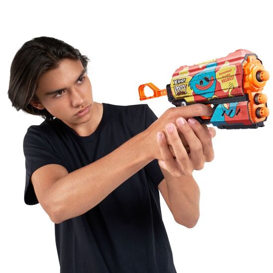 Jucarie pistol X-SHOT Skins Flux Poppy Playtime Timeout S1 cu 8 cartuse, 2 image