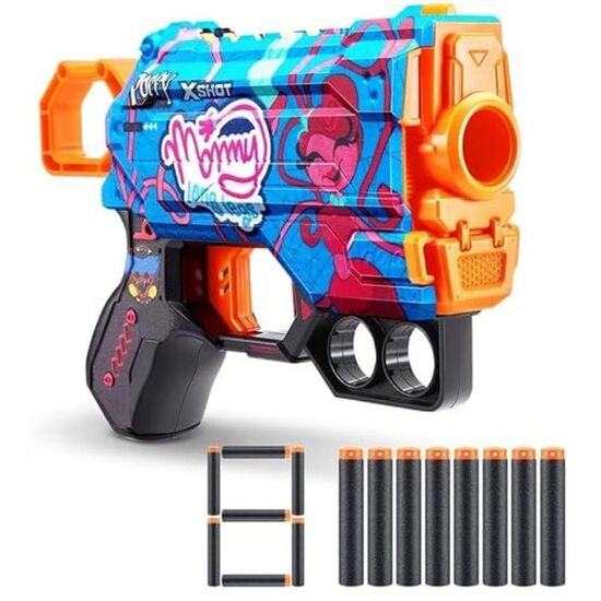 Jucarie pistol X-SHOT Skins Menace Poppy Playtime Gametime S1 cu 8 cartuse