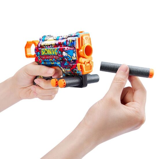 Jucarie pistol X-SHOT Skins Menace Sonic Robotnik S1 cu 8 cartuse, 4 image
