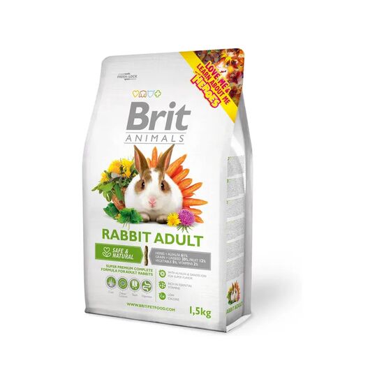 Полноценный корм для молодых кроликов BRIT Animals, (4-20 недель), 1.5кг