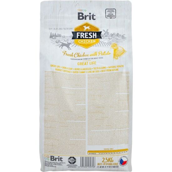 Hrana uscata pentru caini BRIT Fresh Adult, cu pui si cartofi, 2.5 kg, 2 image