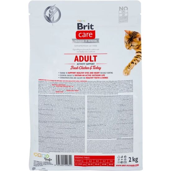 Hrana uscata pentru pisici BRIT GF Adult Activity, cu pui si curcan, 2 kg, 2 image
