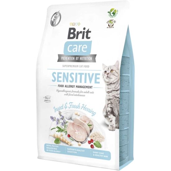 Hrana uscata pentru pisici BRIT GF Allergy, cu insecte si hering, 2 kg