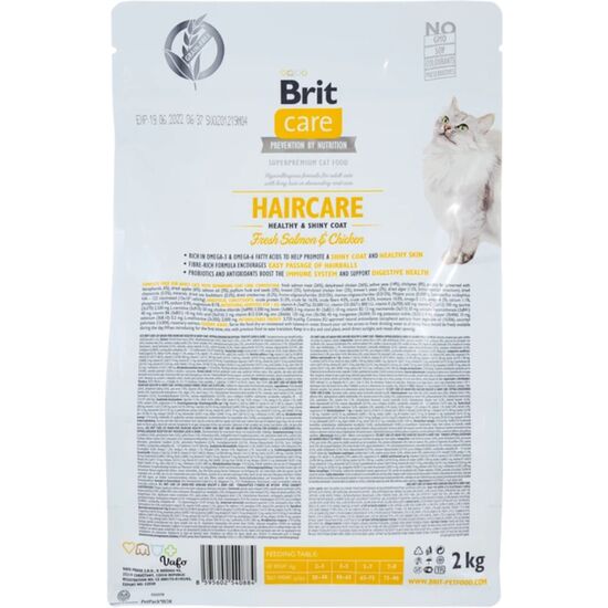 Hrana uscata pentru pisici BRIT GF Haircare Healthy, cu pui si somon, 2 kg, 2 image