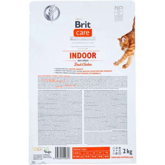 Hrana uscata pentru pisici BRIT GF Indoor, cu pui, 2 kg, 2 image