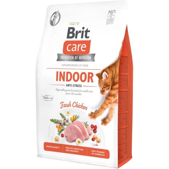 Hrana uscata pentru pisici BRIT GF Indoor, cu pui, 2 kg