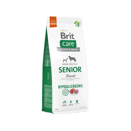 Сухой корм BRIT Senior Hypoaller, Для собак пожилого возраста, С ягнёнком и рисом, 12 кг