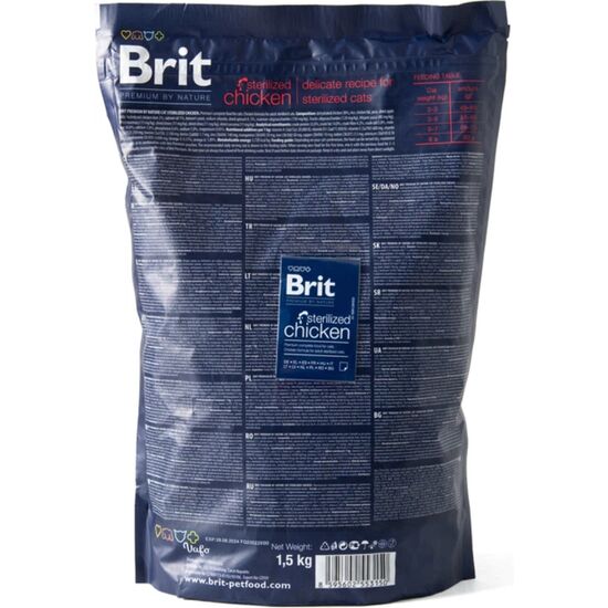 Сухой корм для кошек BRIT Premium Sterilized, с курицей, 1.5кг, изображение 2
