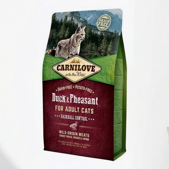 Сухой корм CARNILOVE Hairball Control, для кошек, с уткой и фазаном, 6 кг
