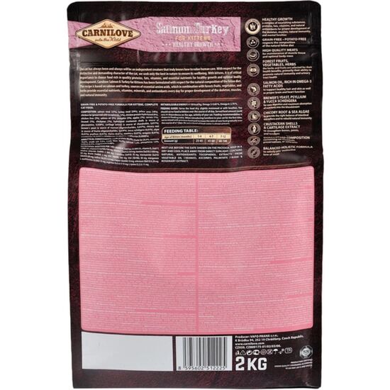 Hrana uscata pentru pisoi CARNILOVE Healthy Growth, cu somon si curcan, 2 kg, 2 image