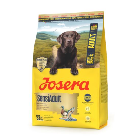 Hrana uscata pentru caini sensibili JOSERA SensiAdult, cu rata si somon, 12.5 kg