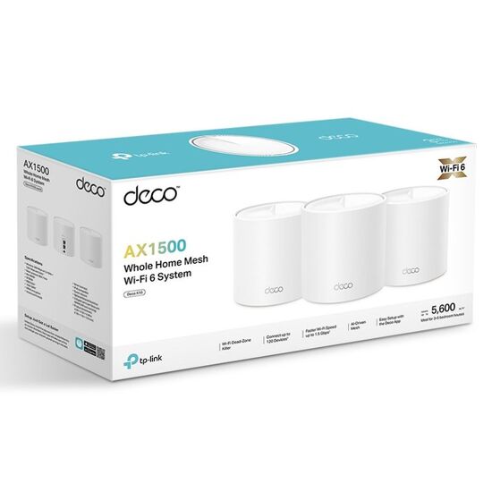 Mesh Wi-Fi система TP-LINK Deco X10 AX1500 Mesh Wi-Fi 6 (3-Pack), изображение 2
