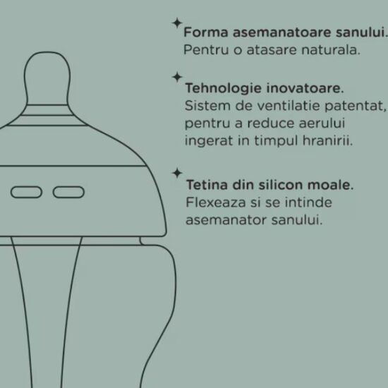 Biberon anticolici TOMMEE TIPPEE, cu autosterilizare (0+), 260 ml, 6 image