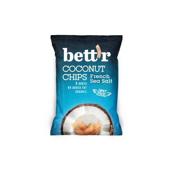 Chipsuri de cocos BETT'R, Cu sare de mare franțuzească, 70 gr