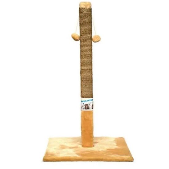 Когтеточка для кошек, большой столбик, бежевая, 80x45 см