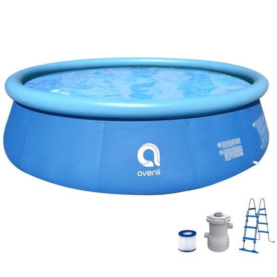Piscina AVENLI, 366x90 cm, 654 l, pompa filtru, scara, 3 image