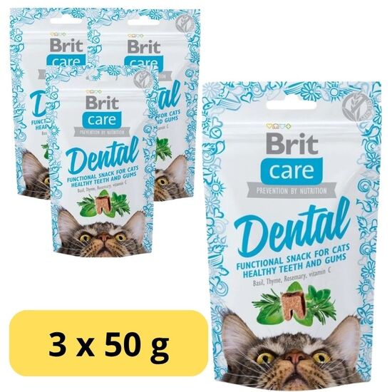Set recompensa BRIT pentru pisici, dentara, 50 g x 3 buc