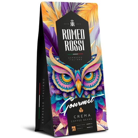 Cafea ROMEO ROSSI GOURMET Crema, boabe, 1 kg