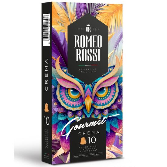 Cafea ROMEO ROSSI GOURMET Crema, capsule NS, 10 buc х 5.5 g