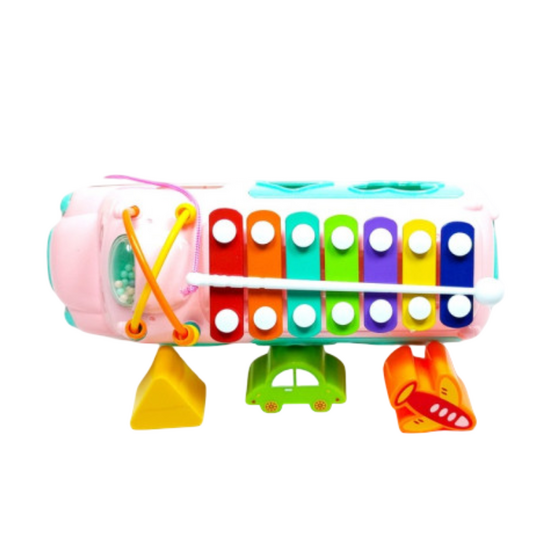 Jucarie educativa 3 in 1 TOYZ-9023 Autobuz, 6 image