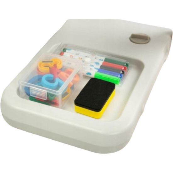 Tablă de desen TOYZ 1006, cu scăunel, magnetică, plastic TED, gri, 5 image