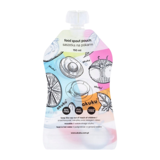 Pungi reutilizabile pentru hrana bebelușilor AKUKU-4591, 150 ml, 5 buc., 3 image