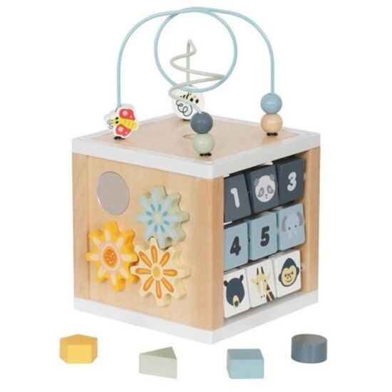 Cub interactiv BABY MIX Montessori din lemn "Safari" 58894, 3 image