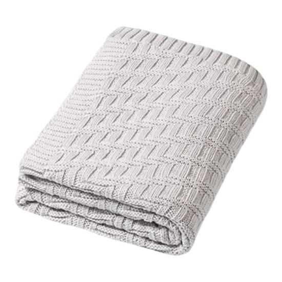 Плед детский BABYONO 1647/02, из органического хлопка, 75x100 см, серый