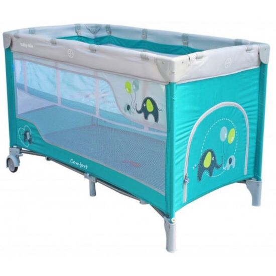Tarc-pat pentru copii BABY MIX HR-8052-214, bleu/elefantei