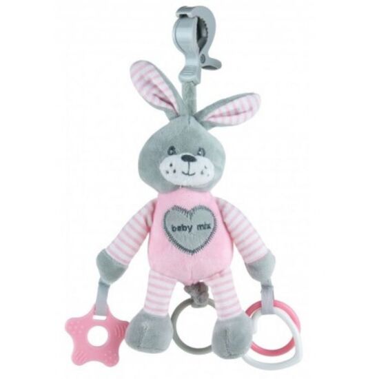 Jucarie de calatorie cu vibratii BABY MIX "Iepuras" STK-19445 PR, roz