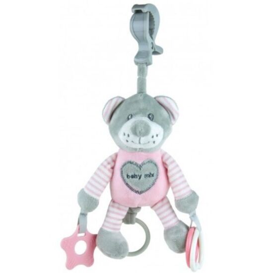 Jucarie de calatorie cu vibratii BABY MIX "Ursulet" STK-19445 PB, roz