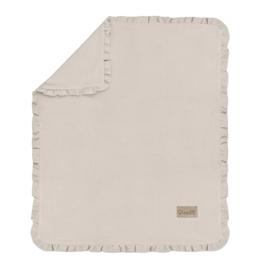 Плед детский ALBEROMIO Beige (CC2), муслиновый, 100х80 см, бежевый, изображение 2