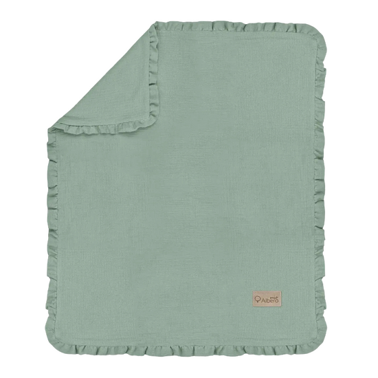 Плед детский ALBEROMIO Green (CC4), муслиновый, 100х80 см, зеленый, изображение 2