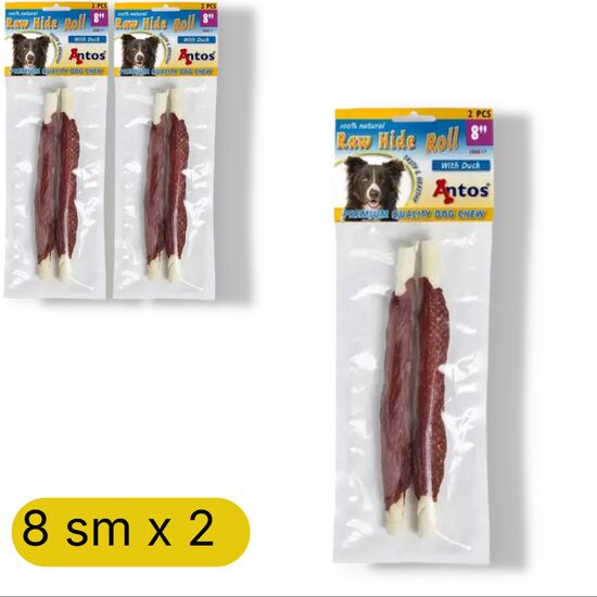Set recompense ANTOS, Pentru caini, Din rata, 8 cm, 2 buc