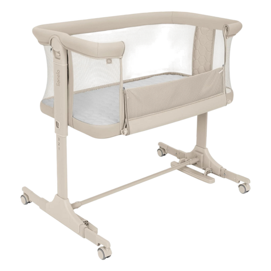 Кроватка LIONELO Pari Beige Cream, 3 в 1, приставная, бежевый, изображение 2