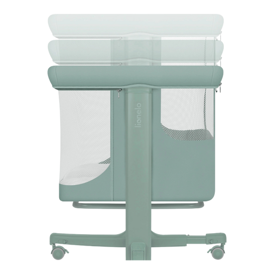 Кроватка 3 в 1 LIONELO Aurora Green Sage, приставная, зеленый, изображение 4